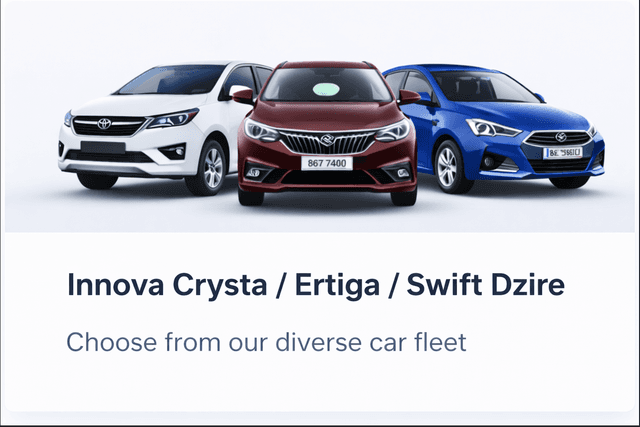 Innova Crysta / Ertiga / Swift Dzire